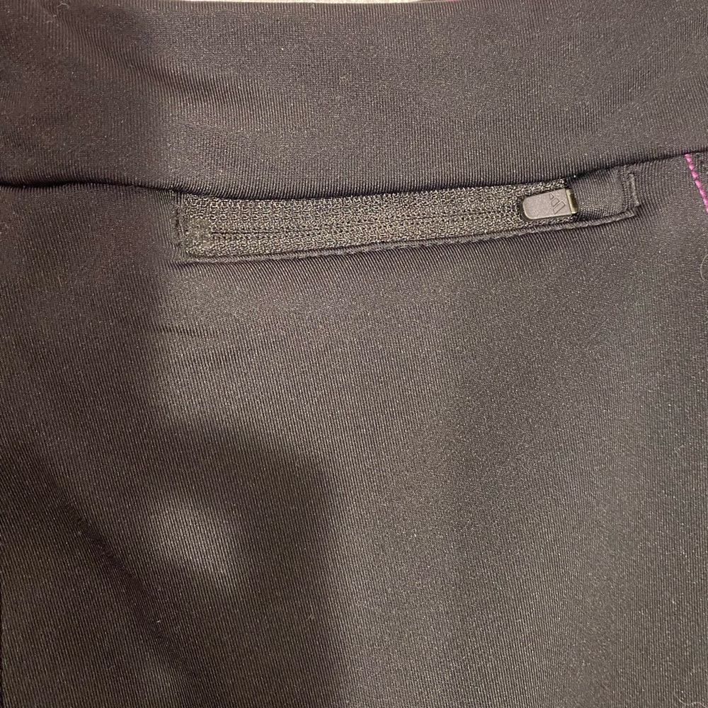 ADIDAS Response Capri Leggings Black & Purple Size Large - Picture 3 of 7